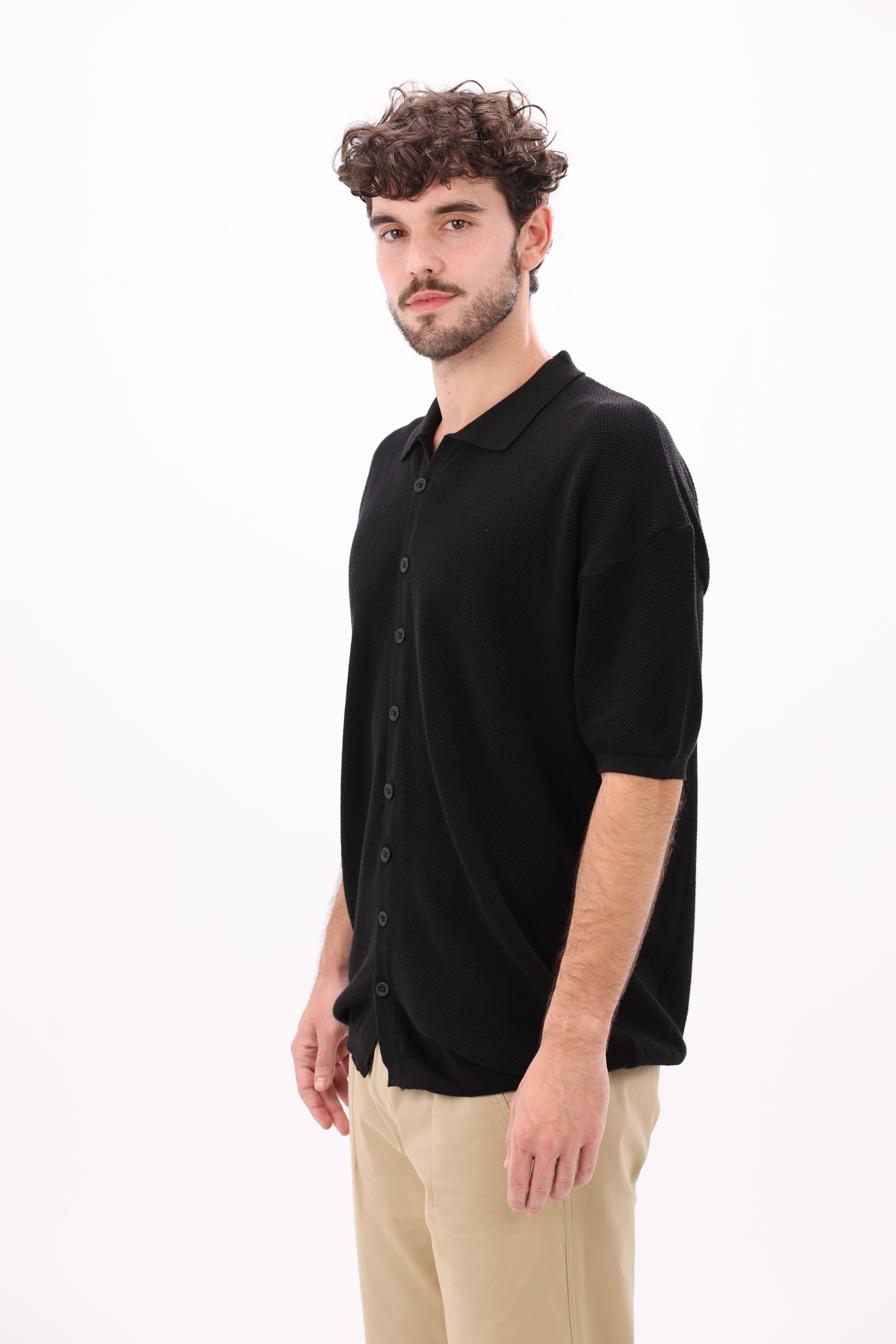 Black Knitted Shirt