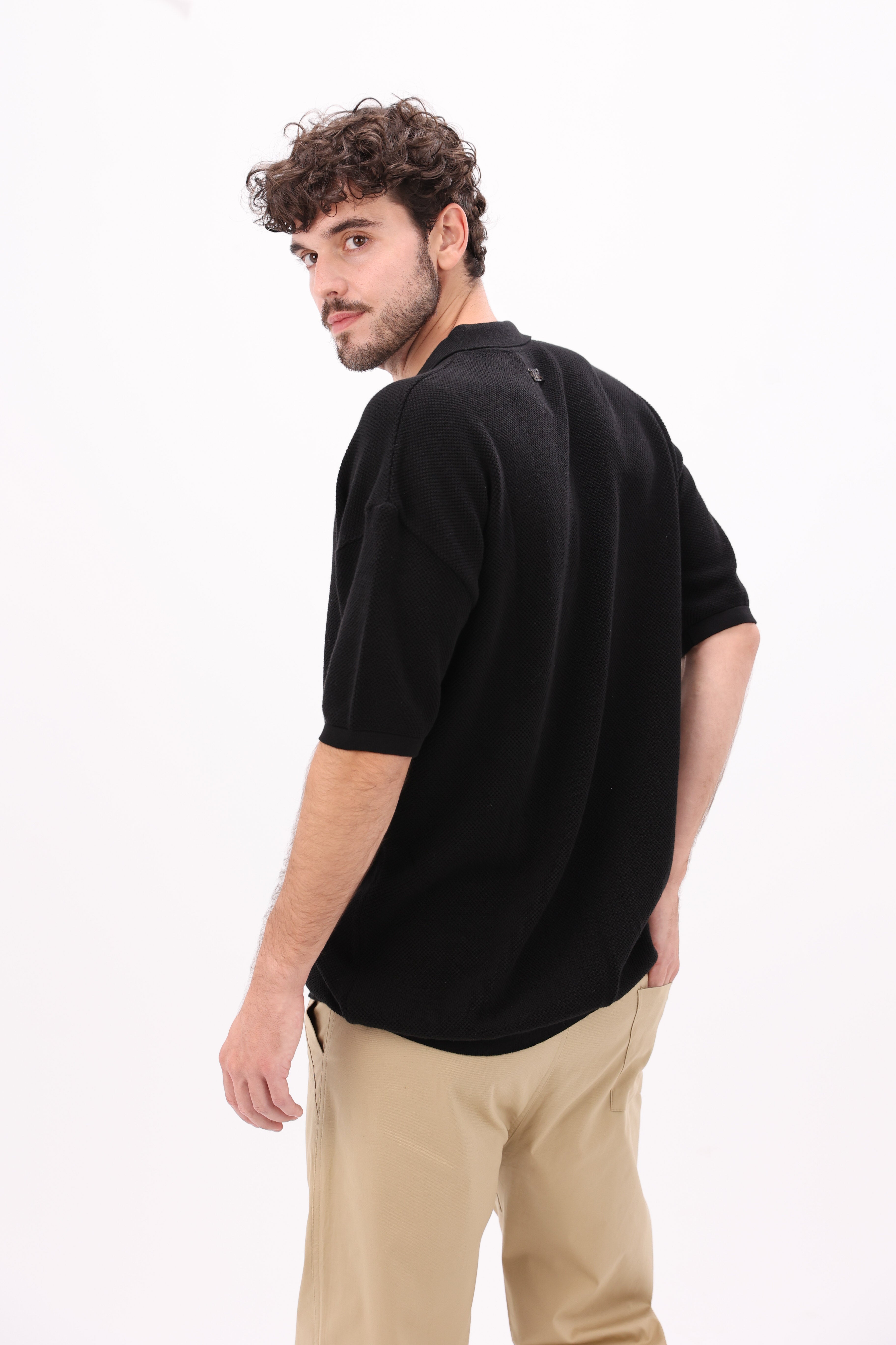 Black Knitted Shirt