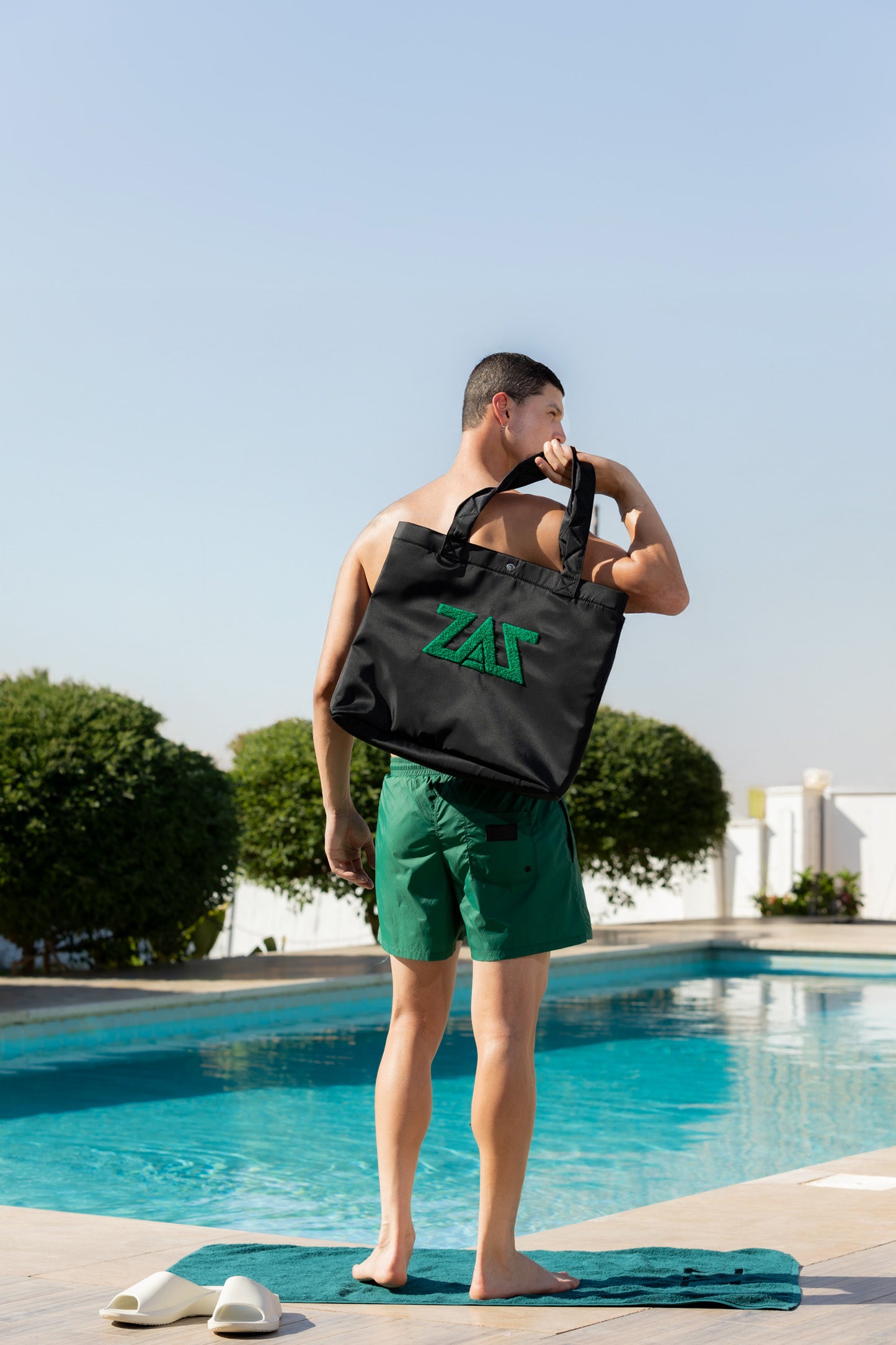 Summer beach bag-Deep Sea Green