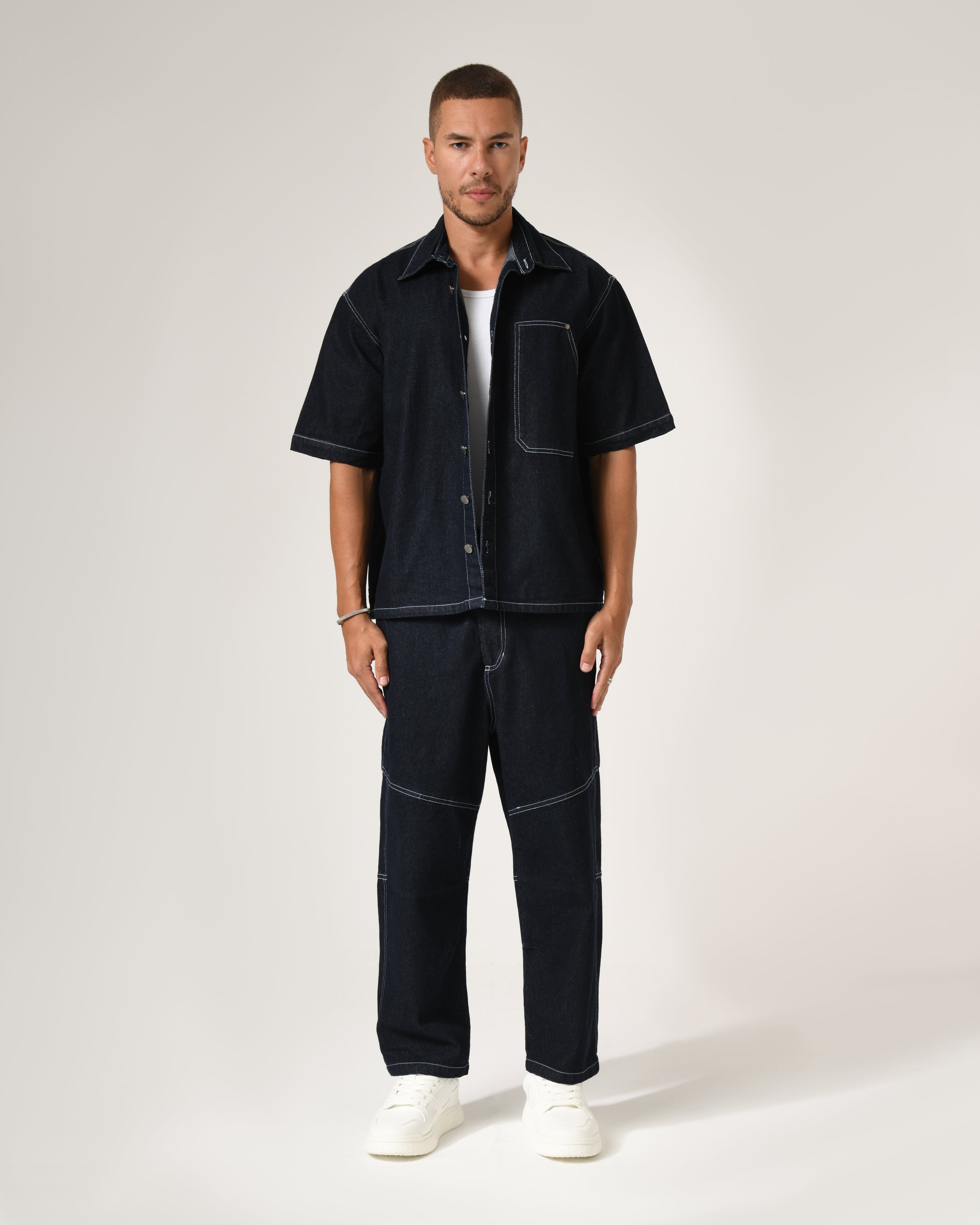 Denim Shirt & Pants Set