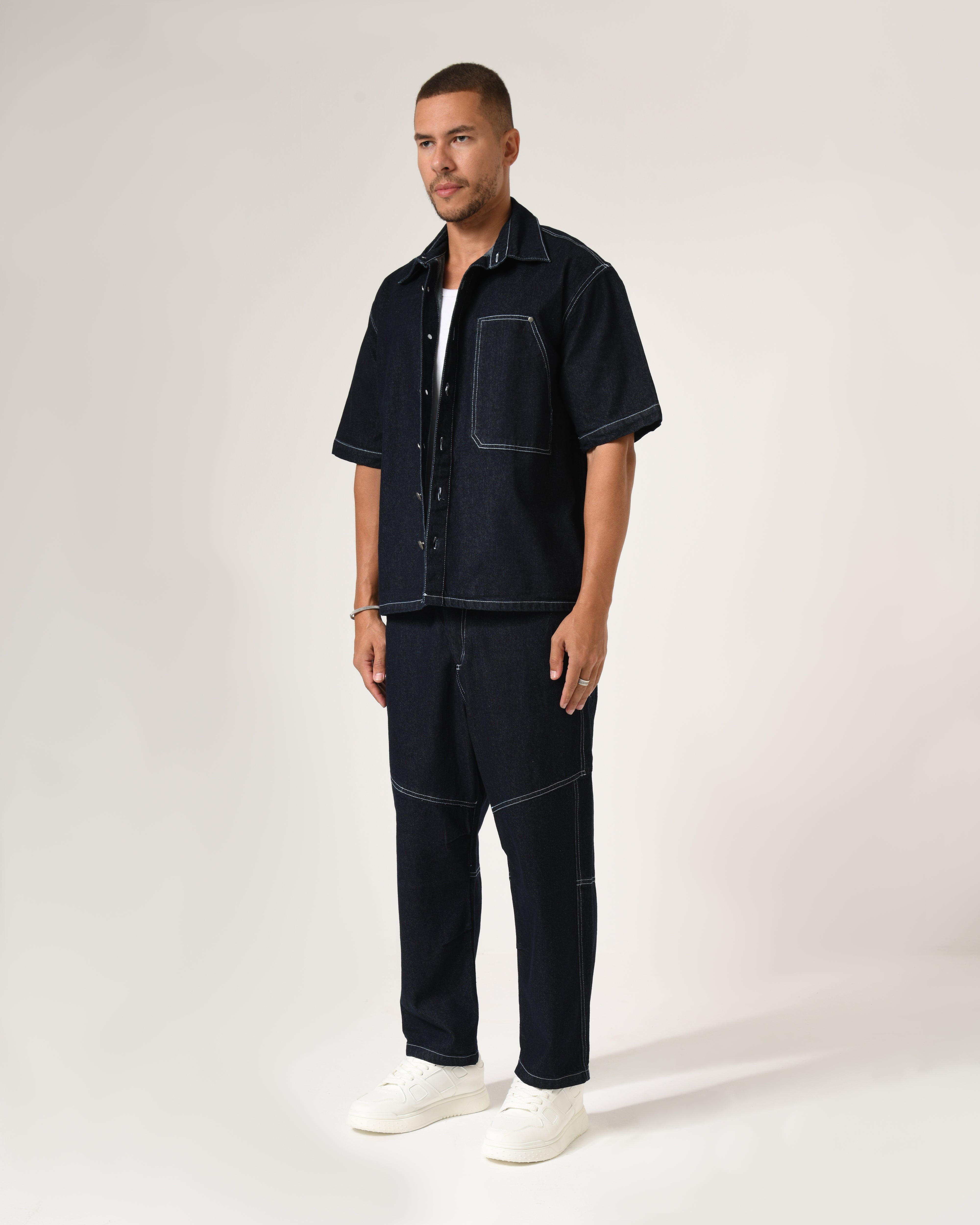 Denim Shirt & Pants Set