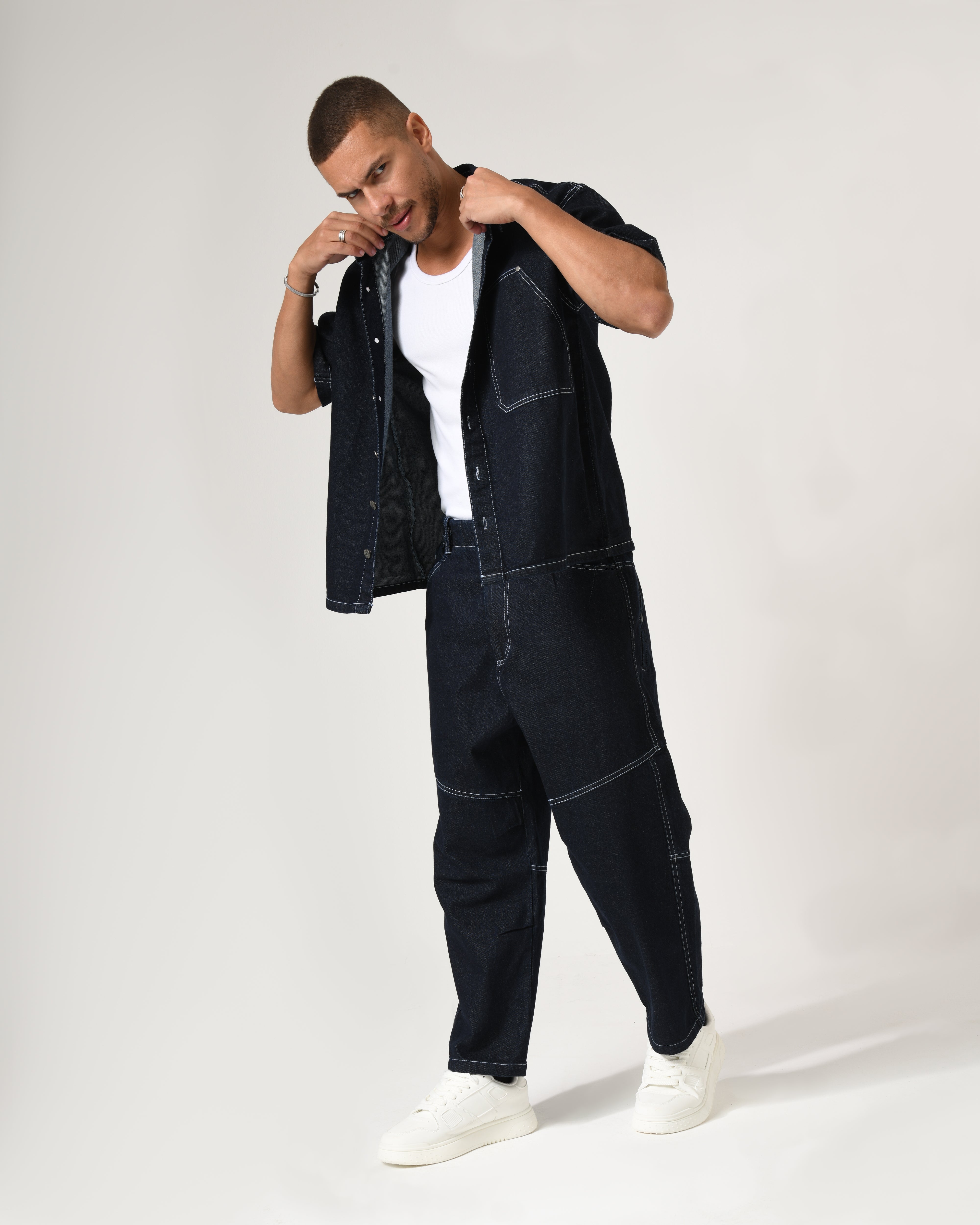 Denim Shirt & Pants Set