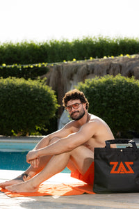 Summer beach towel-Tangerine Orange