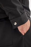 Black Gabardine Stylish Set – Coordinated Shirt & Pants