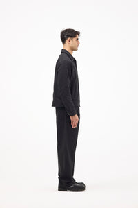 Black Gabardine Stylish Set – Coordinated Shirt & Pants