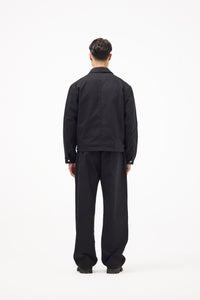 Black Gabardine Stylish Set – Coordinated Shirt & Pants