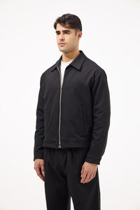 Black Gabardine Stylish Set – Coordinated Shirt & Pants