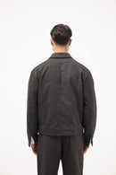 Grey Box Fit Gabardine Jacket – Modern & Stylish