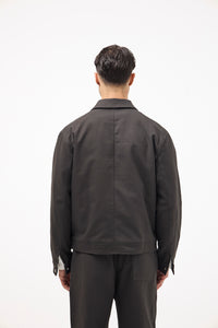 Grey Box Fit Gabardine Jacket – Modern & Stylish