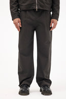 Grey Wide Leg Gabardine Pants – Smart & Comfortable Trousers