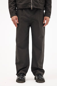 Grey Wide Leg Gabardine Pants – Smart & Comfortable Trousers