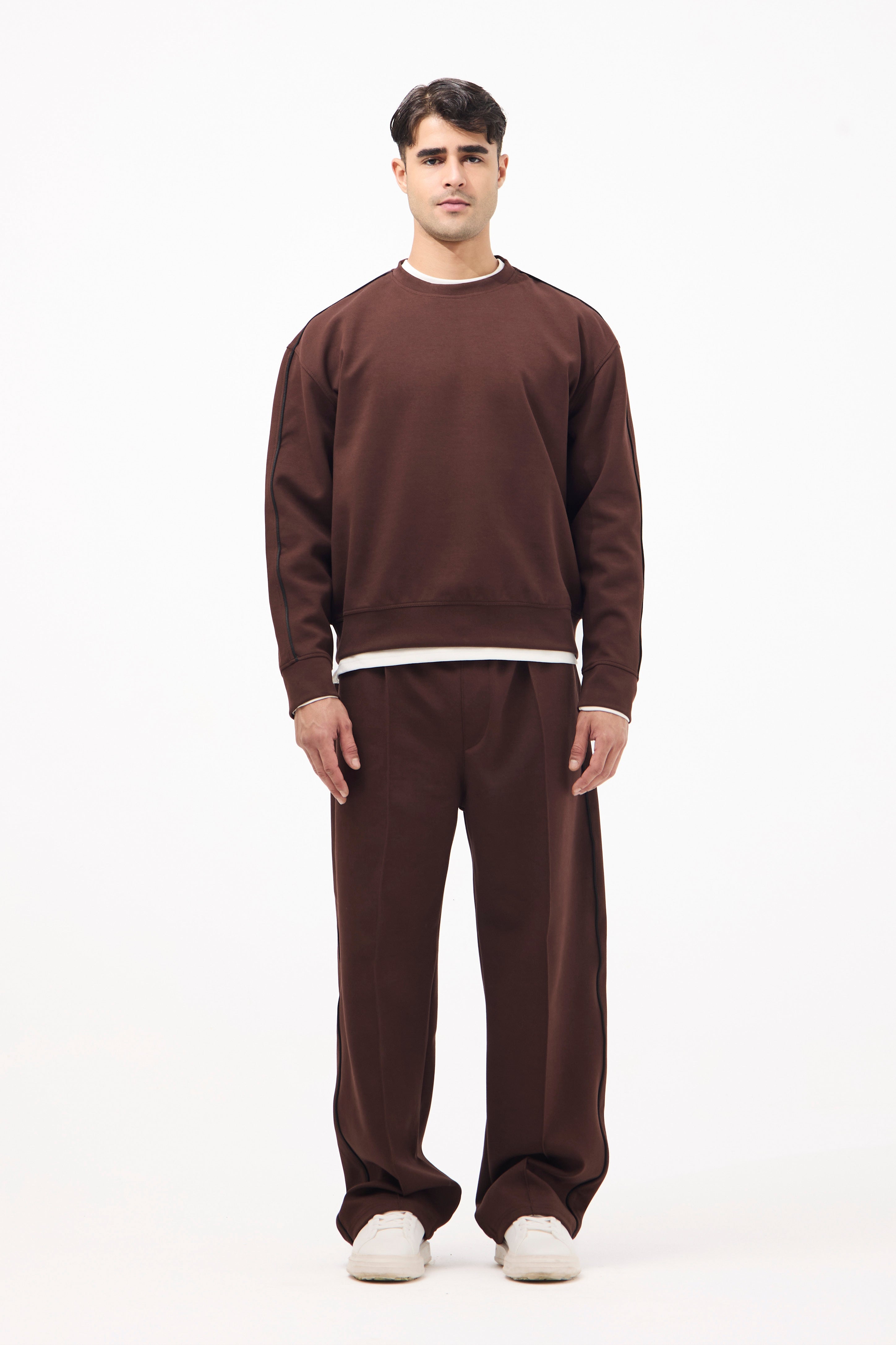 Basic Oversized Casual Set – Brown