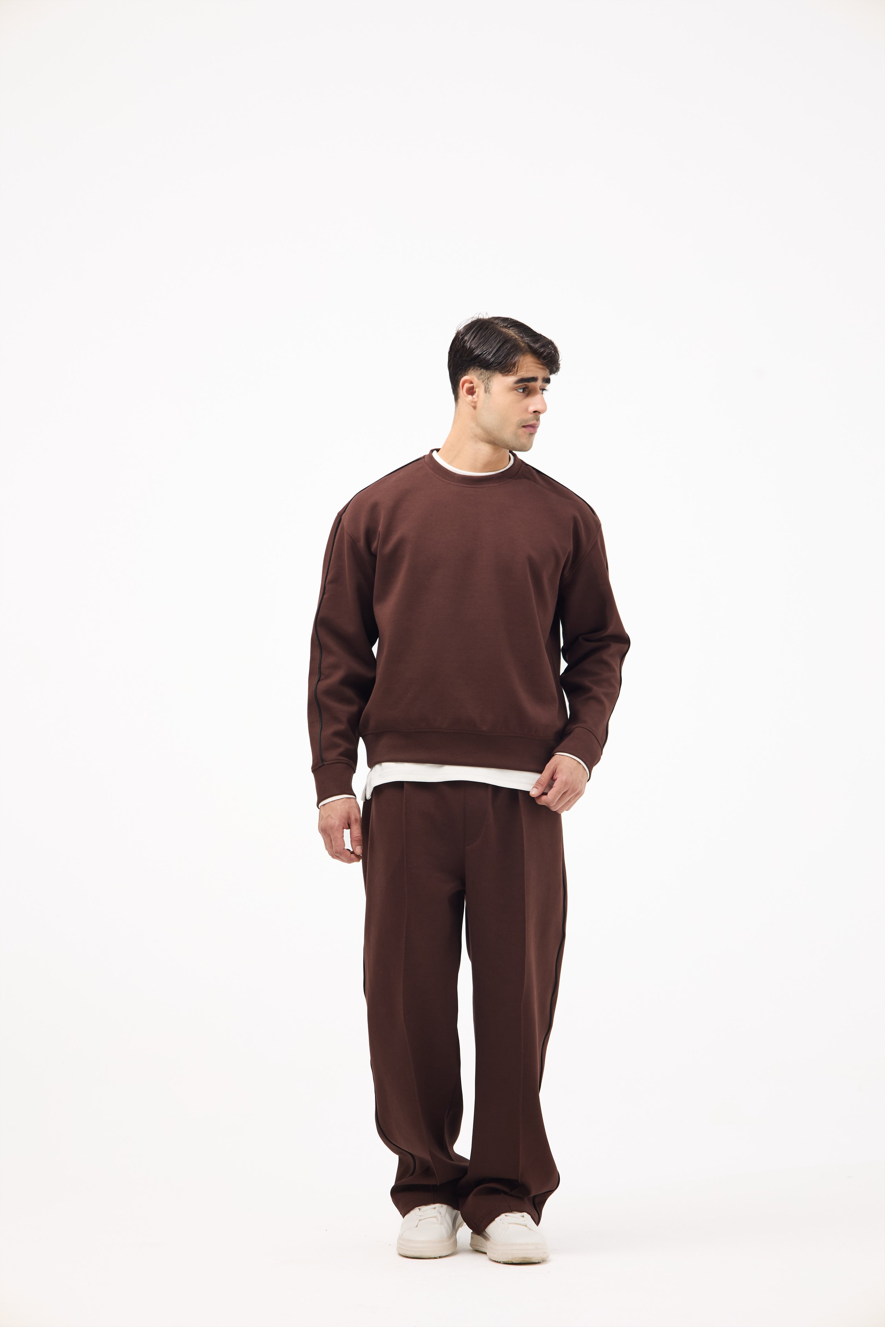 Basic Oversized Casual Set – Brown