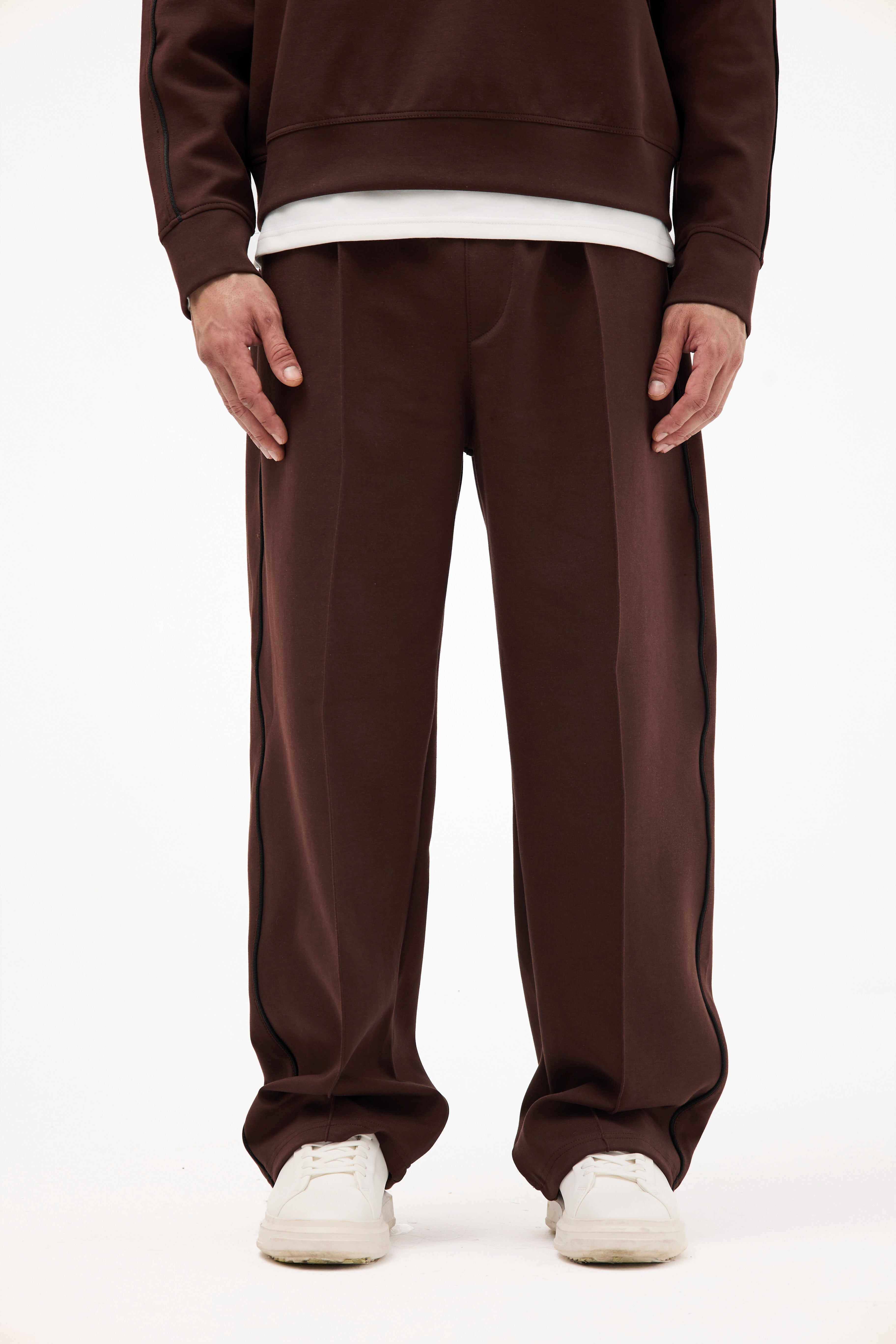 Wide Leg Cotton Pants – Brown
