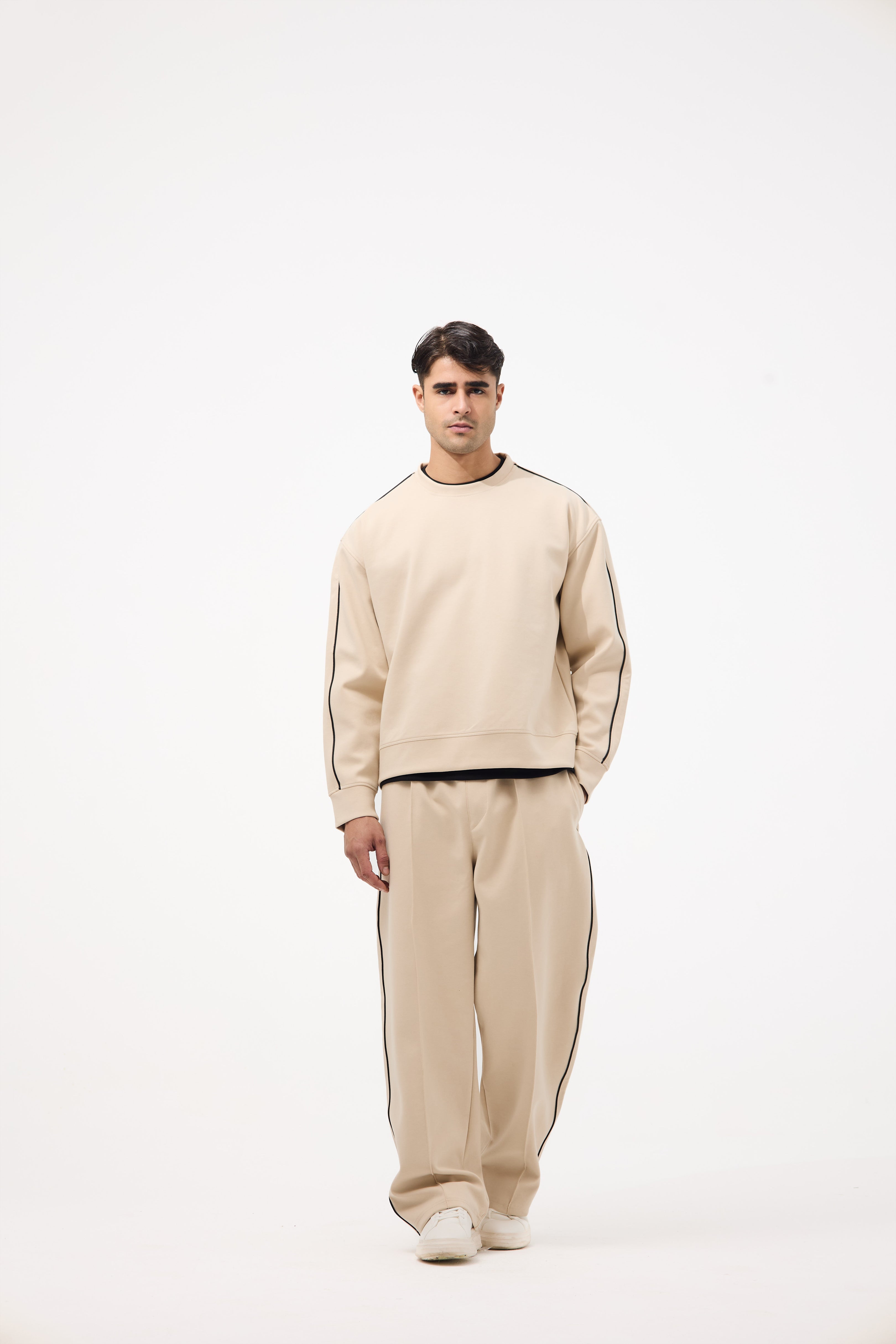 Basic Oversized Casual Set – Beige