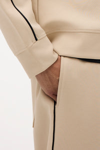 Wide Leg Cotton Pants – Beige