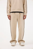 Wide Leg Cotton Pants – Beige