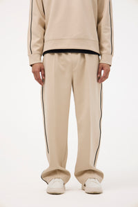 Wide Leg Cotton Pants – Beige