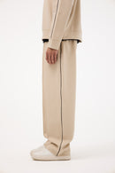 Wide Leg Cotton Pants – Beige
