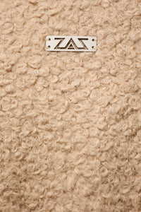 Men’s Buttoned Fur Jacket – Beige