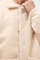 Men’s Buttoned Fur Jacket –   Off-White