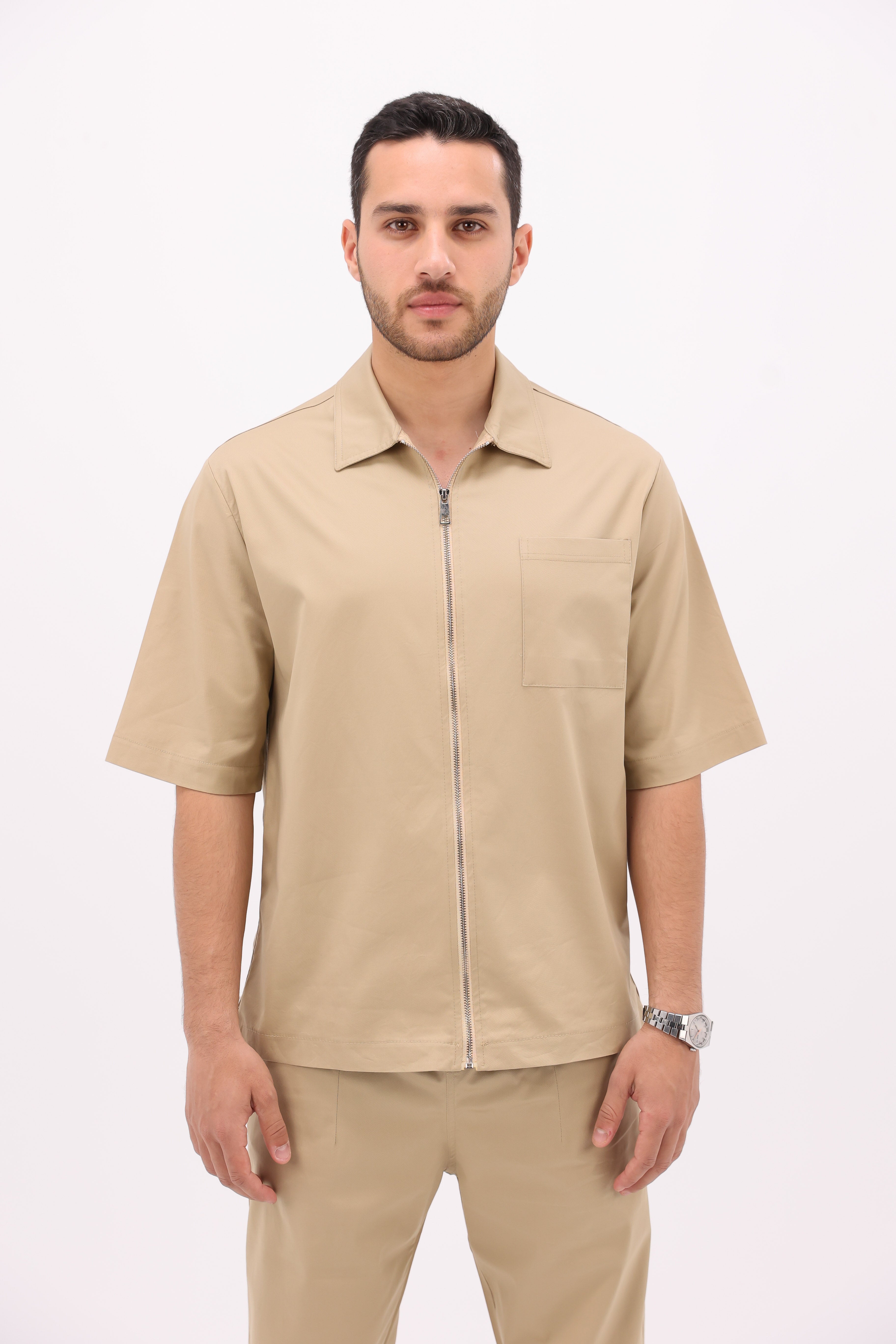 Beige Gabardine Shirt