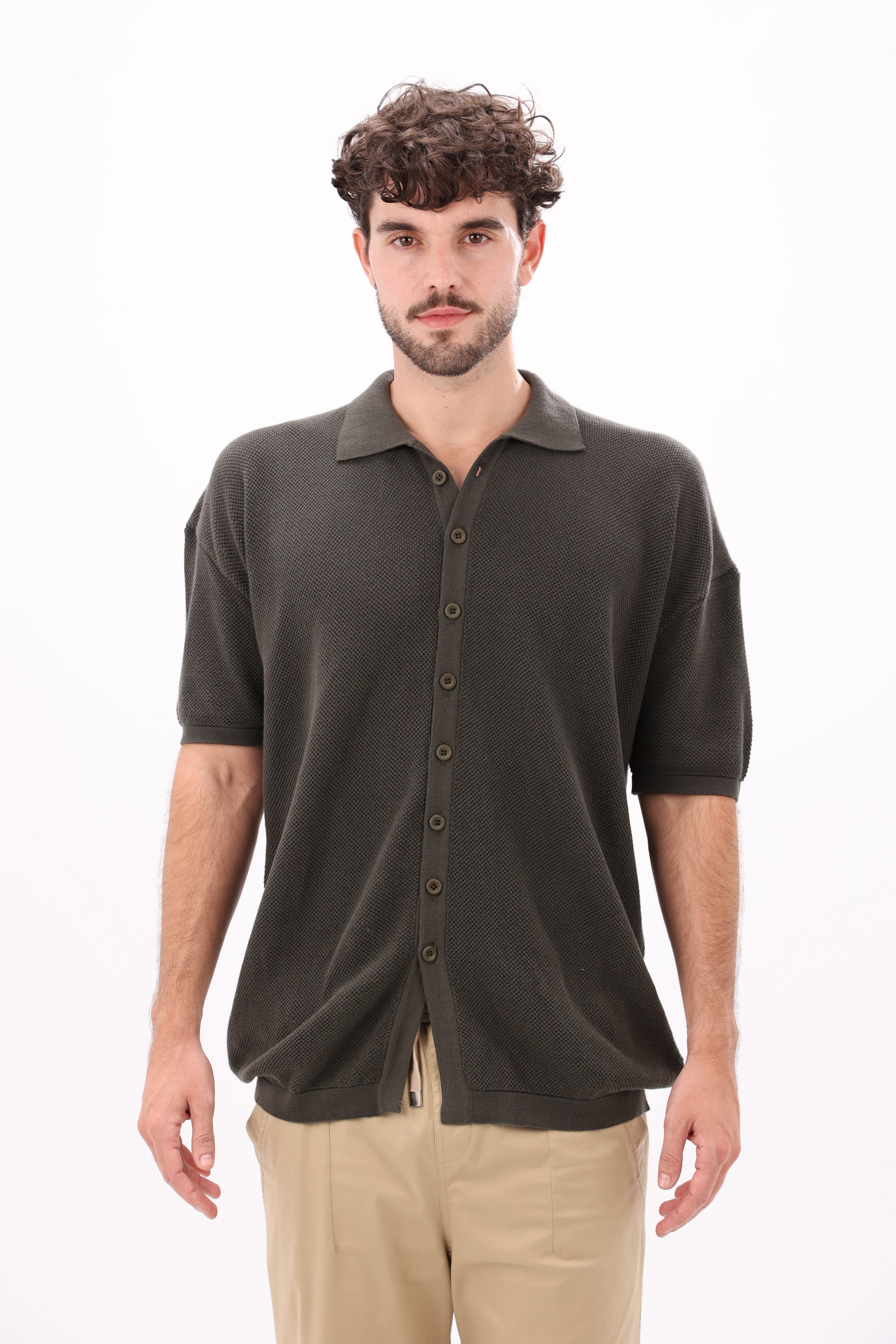 Olive Knitted Shirt