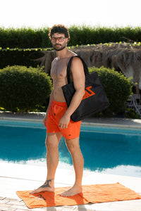 Summer beach bag-Tangerine Orange