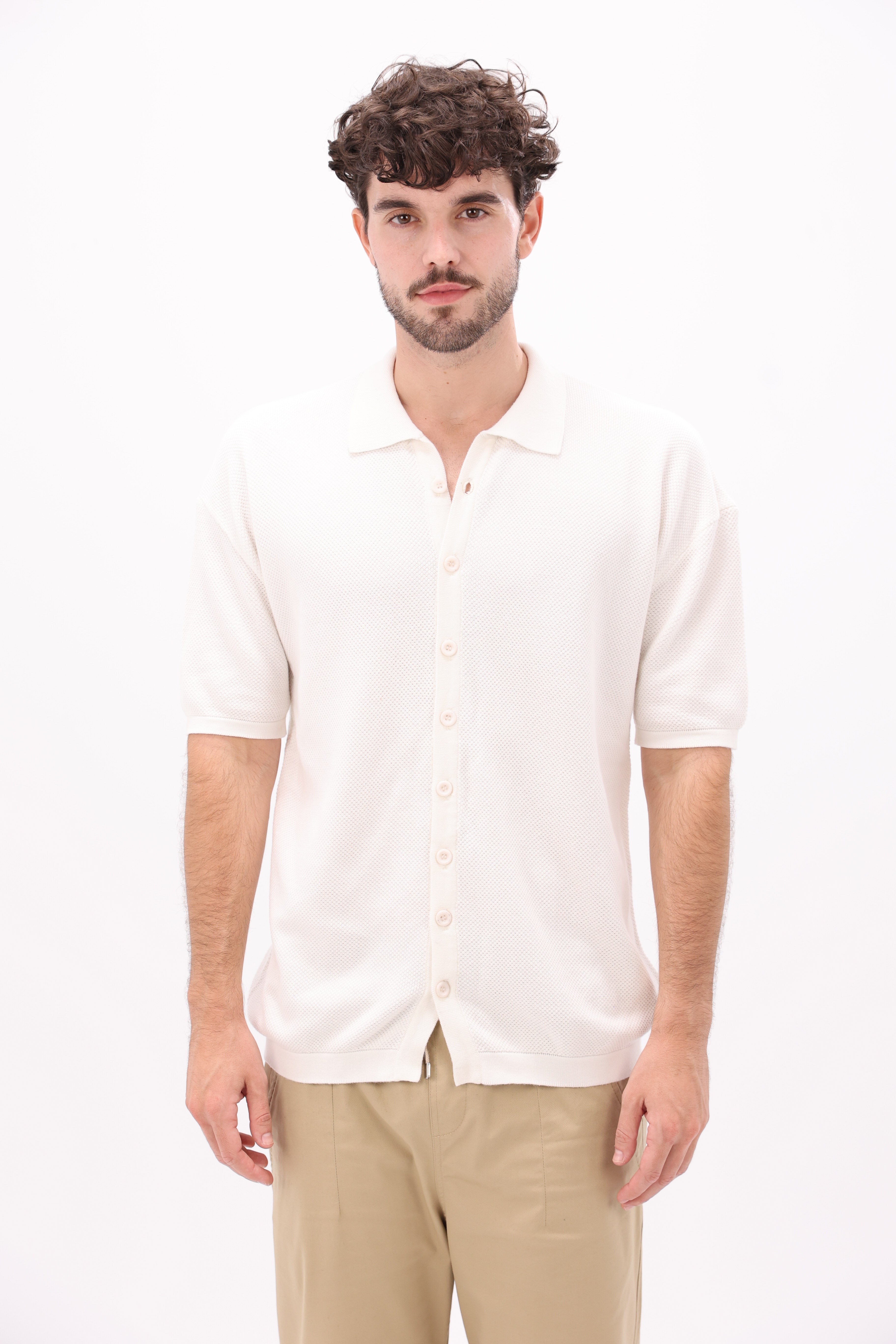 White Knitted Shirt