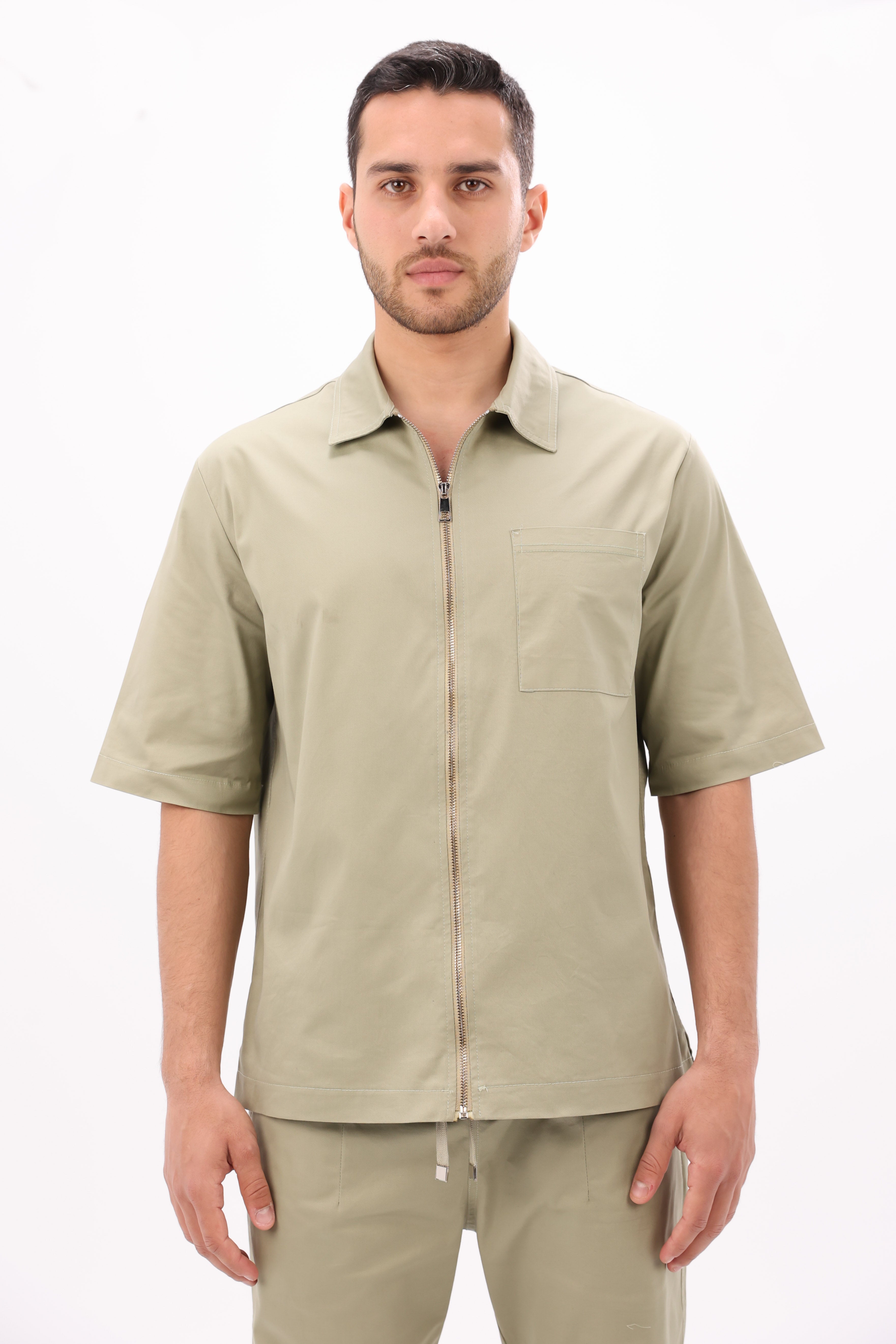 Mint Green Gabardine Shirt