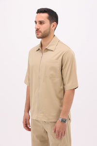 Black Gabardine Shirt | Men's Casual Wear
