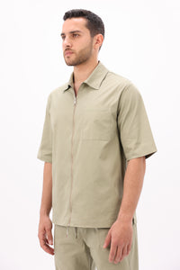 Mint Green Gabardine Shirt | Men's Casual Wear