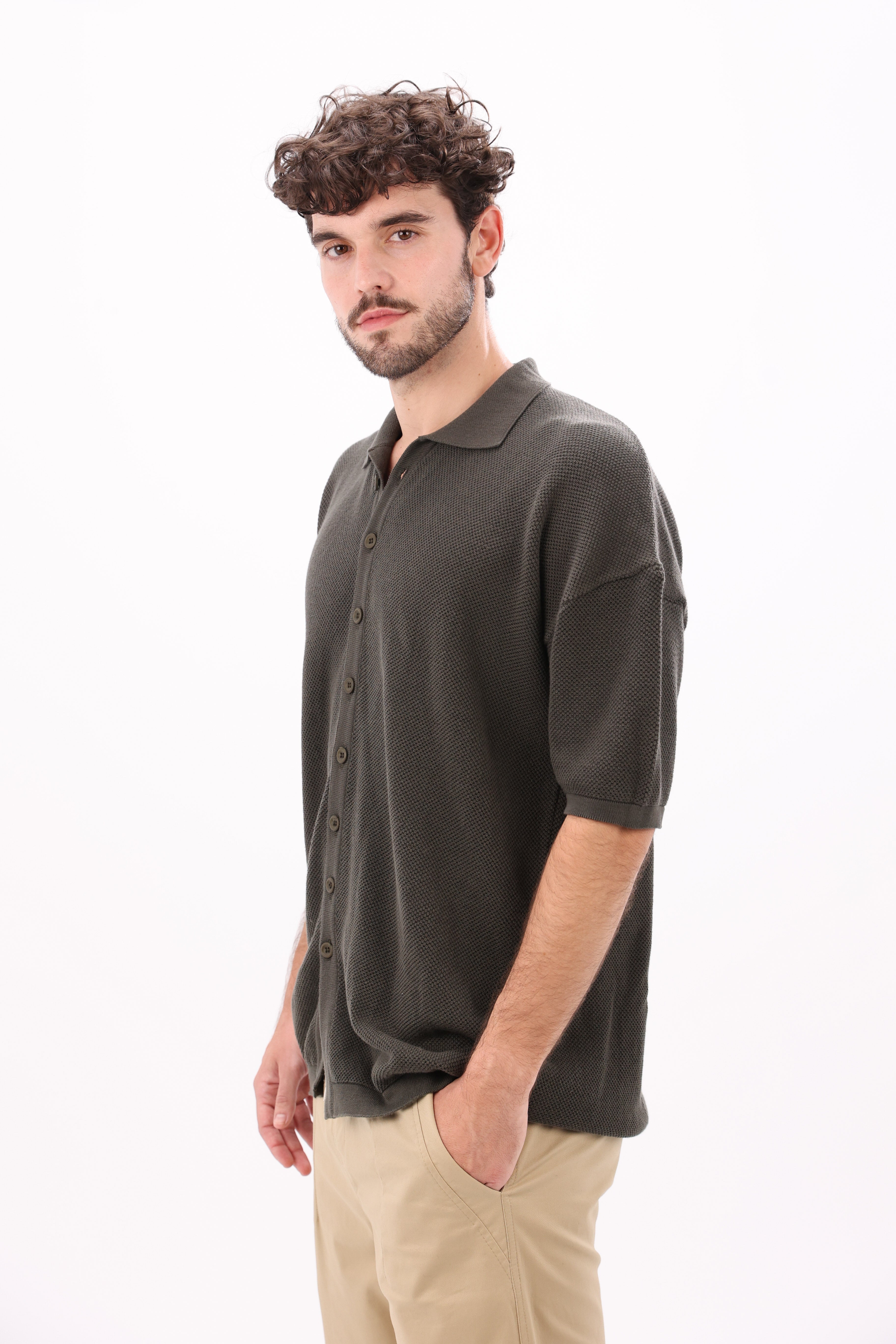 White Knitted Shirt