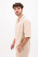 Beige Linen Shirt – Breathable Summer Casual Wear