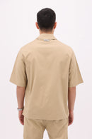 Beige Gabardine Shirt | Men's Casual Wear