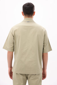 Mint Green Gabardine Shirt - Back View