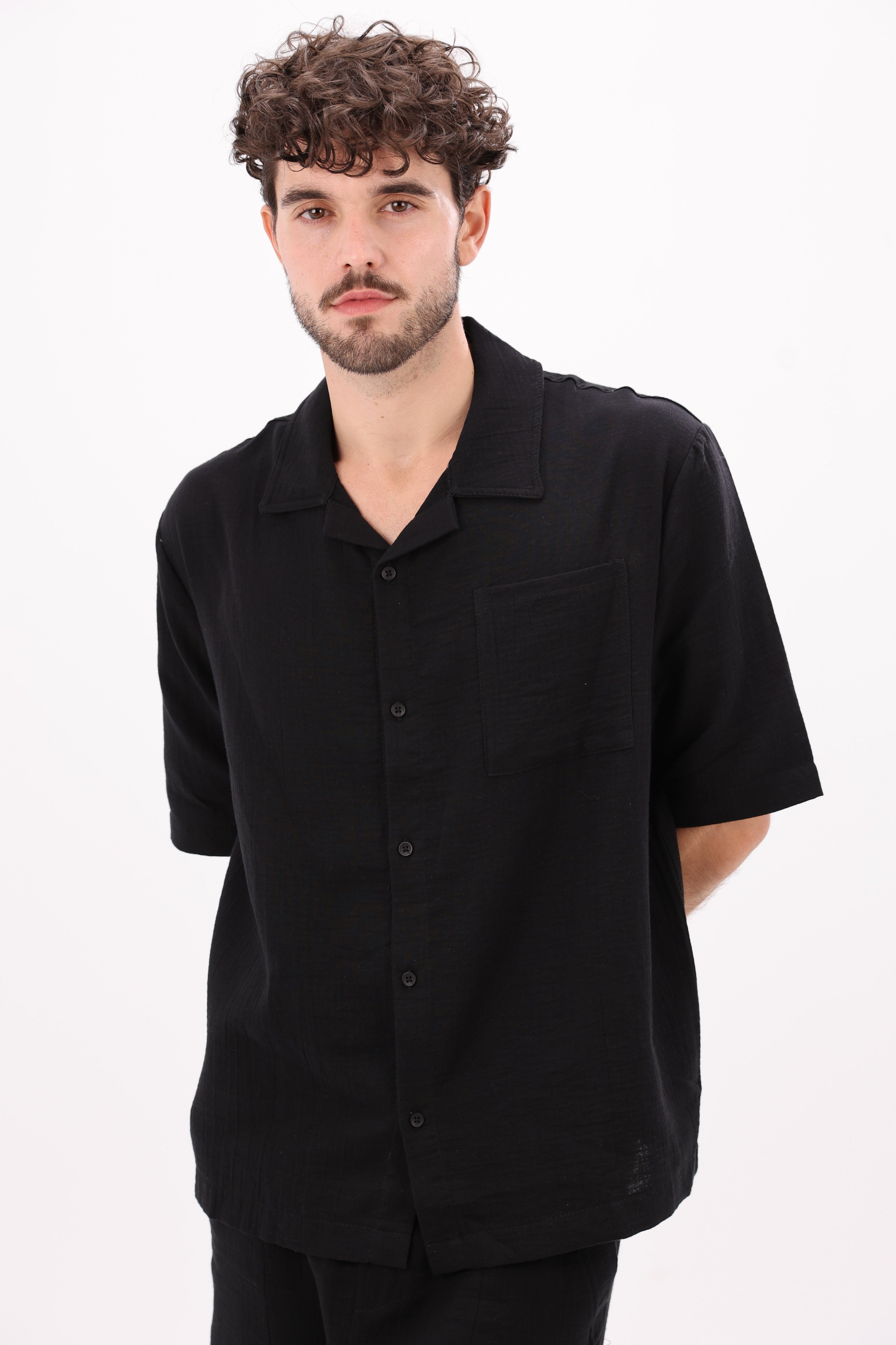 Black Linen Shirt