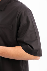 Black Gabardine Shirt | Men's Casual Wear