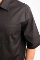 Black Gabardine Shirt | Men's Casual Wear
