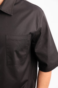 Black Gabardine Shirt | Men's Casual Wear
