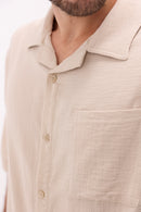 Beige Linen Shirt – Breathable Summer Casual Wear