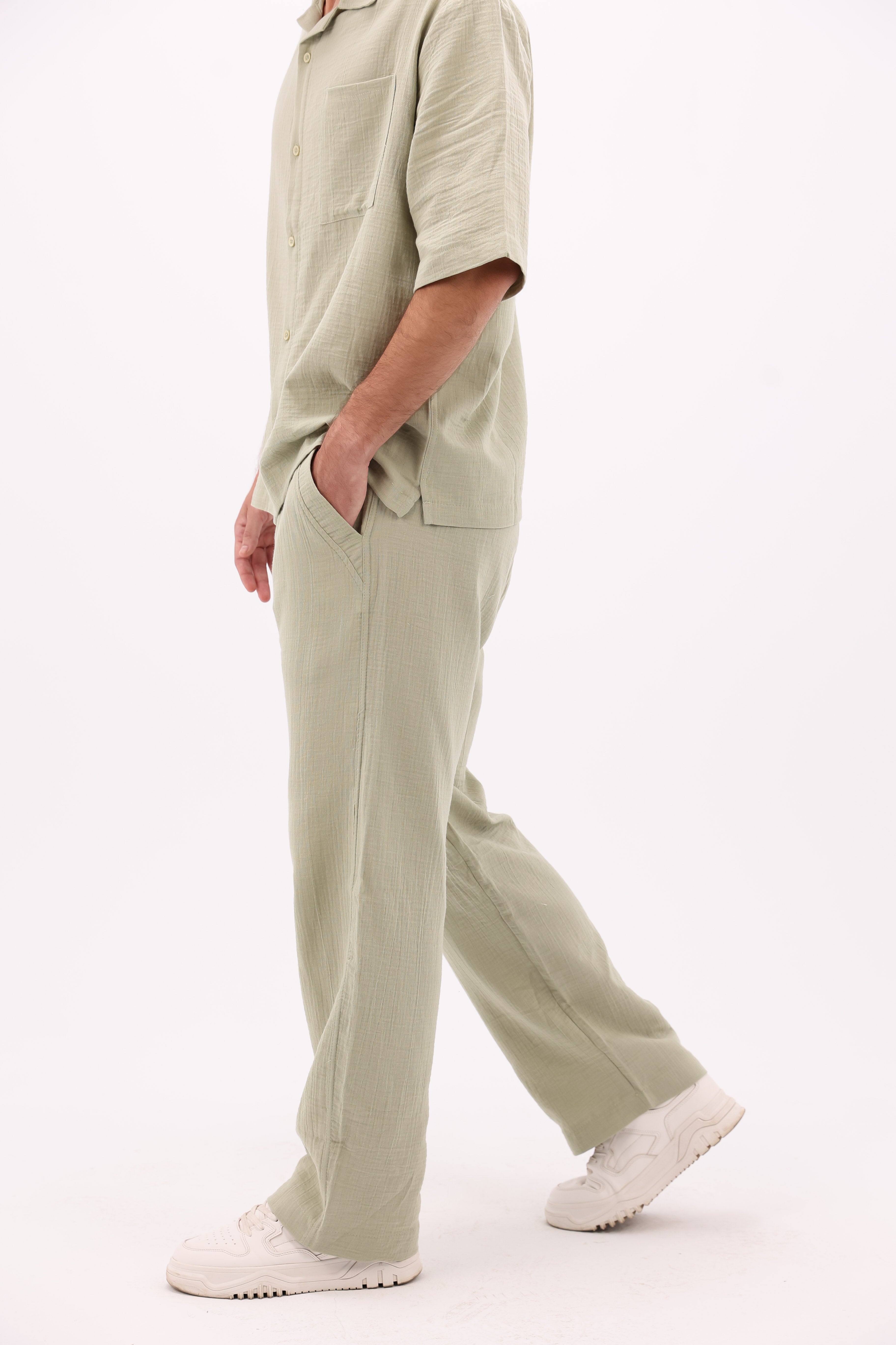 Mint Green Linen Pants