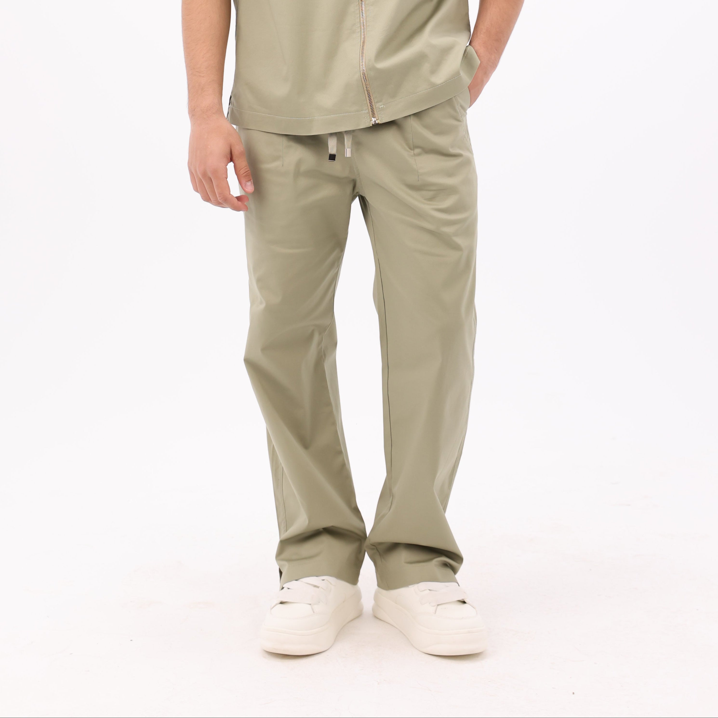 Mint Green Gabardine Pants – Comfortable & Stylish Fit – Zaz Store