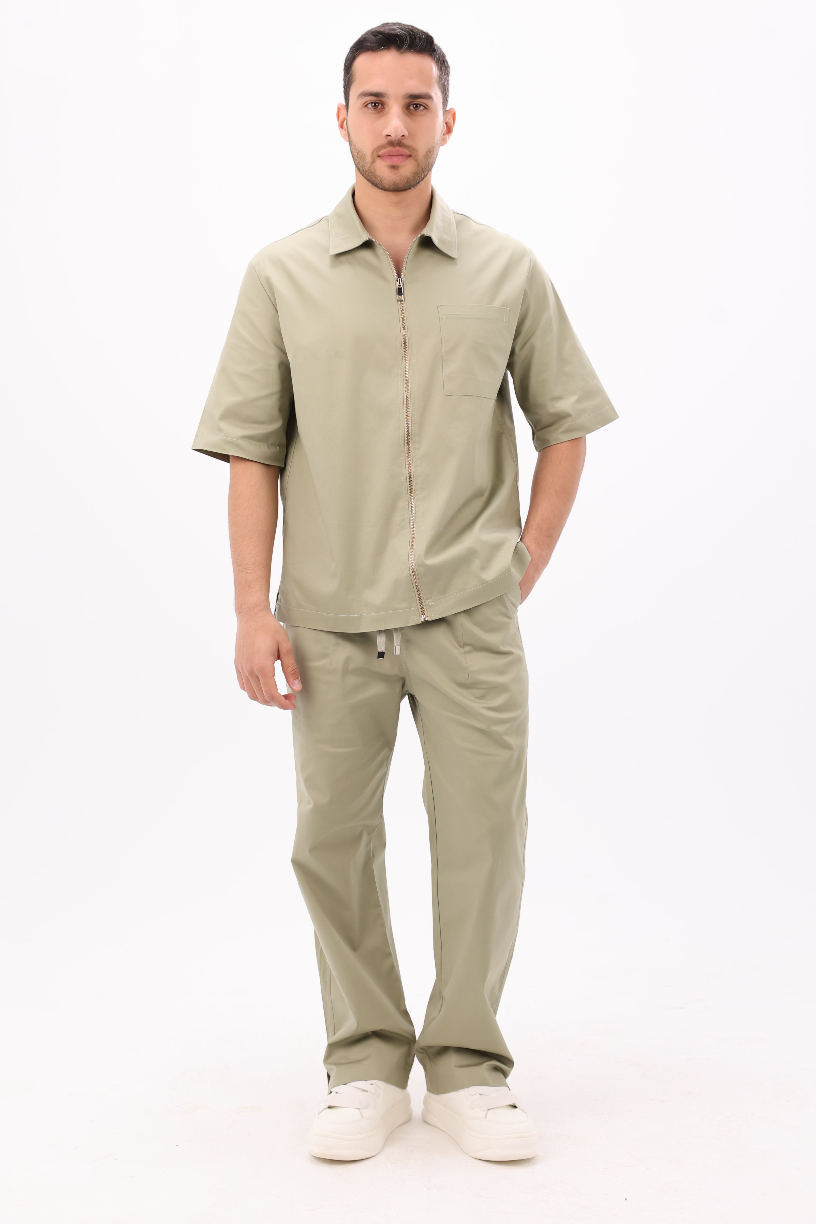 Mint Green Gabardine Pants