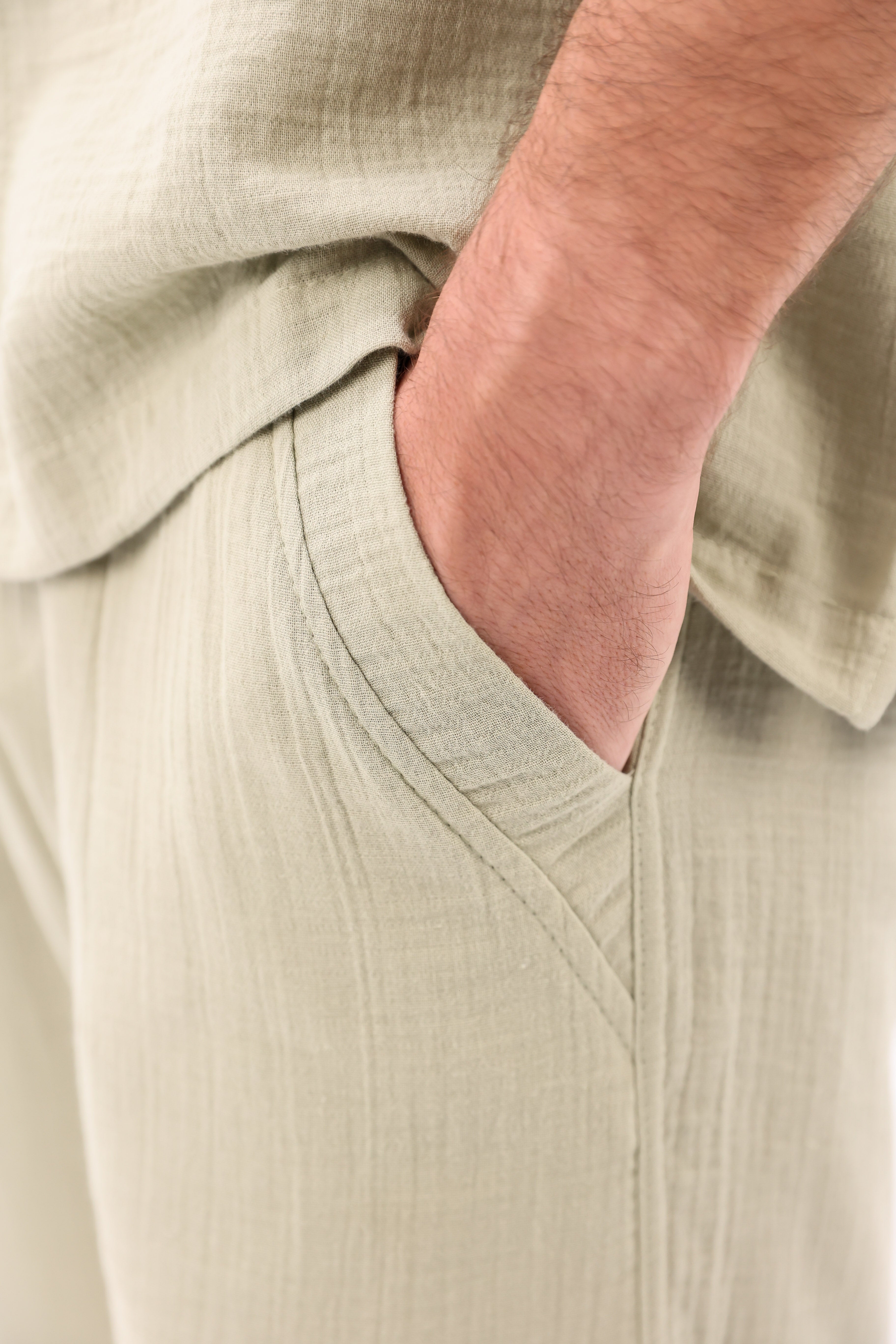 Mint Green Linen Pants