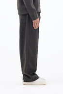 Wide Leg Cotton Pants – Grey